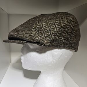 Brown Herringbone Epoch  Flat Cap